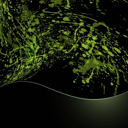 Watercolor splatter in greenのイラスト素材