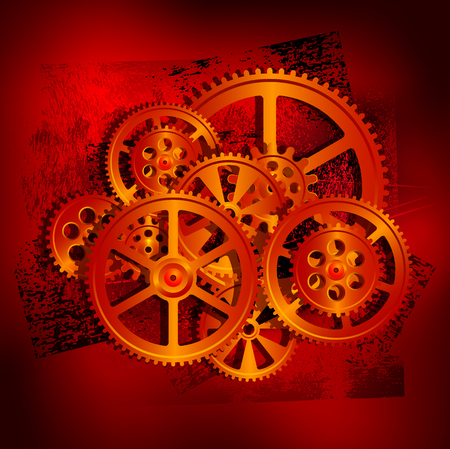 abstract grunge technology background, vector illustration clip-artのイラスト素材