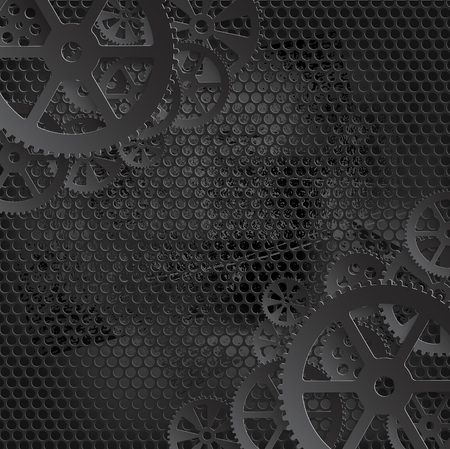 abstract technology background with gears, vector illustration clip-artのイラスト素材