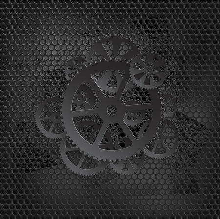 abstract technology background with gears, vector illustration clip-artのイラスト素材