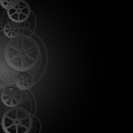 abstract technology background with gears, vector illustration clip-artのイラスト素材
