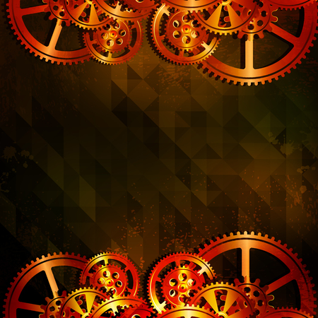 Abstract grunge technology background, vector illustration clip-art.のイラスト素材