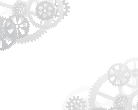 Drawing gears on a white background, vector illustration clip-artのイラスト素材