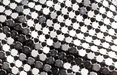 Chrome decorative metal mesh textureの写真素材