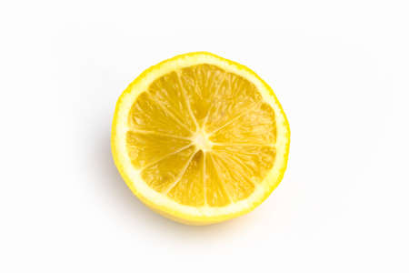 Half a lemon on a white background isolate