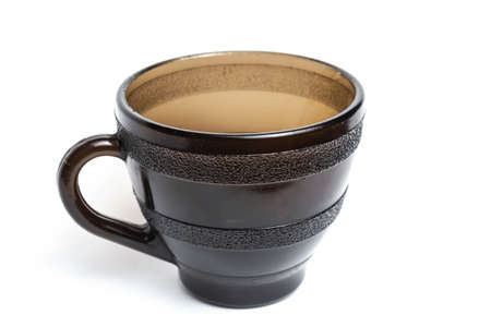 Brown coffee cup on a white background isolateの写真素材