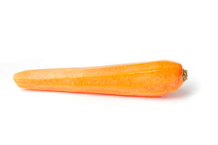 Ripe orange carrots on a white background isolateの写真素材