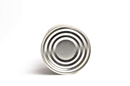 Steel canned tin can on a white background.Mockap