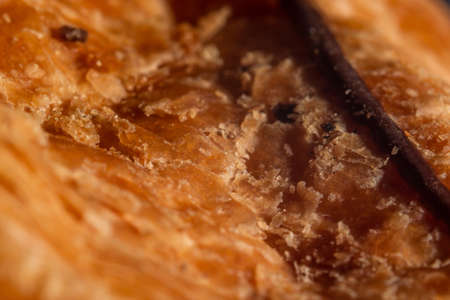 chocolate croissant cake. close-up