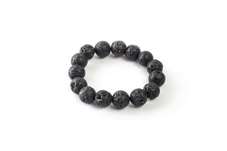 solid lava bracelet on a white background isolateの写真素材