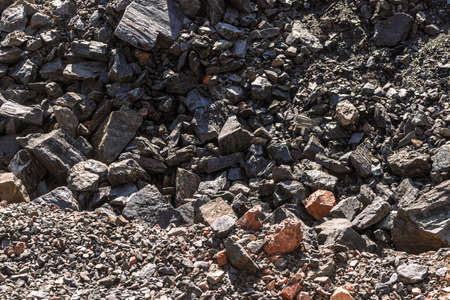 stone pile with ore in a quarry