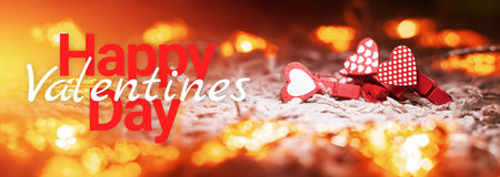 happy valentines day concept, bannerの写真素材