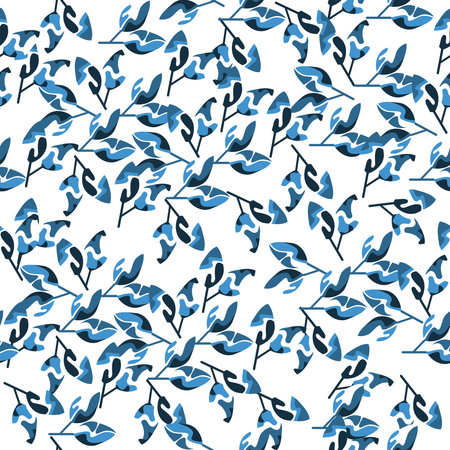 Modern floral vector seamless pattern. Isolated background. Digital drawn illustration. Can be used as textile fabric or wallpaper, cards, invitations, decorative paperのイラスト素材