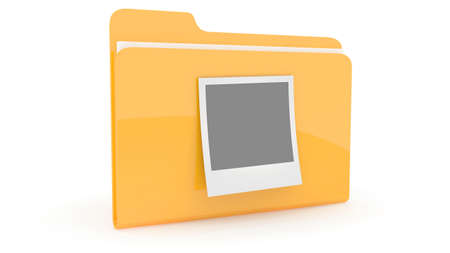 Folder with content icon on wite background
