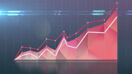 Business graphgrowth progress  for use in presentations, education manuals, design, etc.