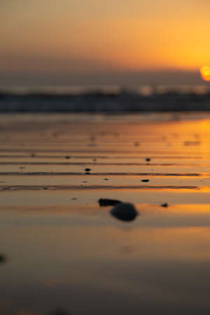 Dawn on the beach for use in presentations, manuals, design, etc.の写真素材