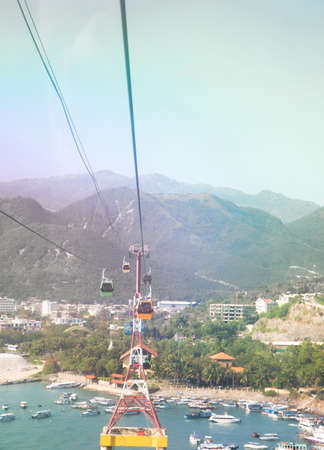 NHA TRANG,VIETNAM able car to Hon Tre Island Vinperl Amusement Park Longest cable-car system in...