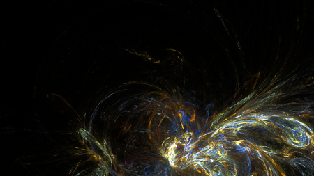 Fantasy chaotic colorful fractal pattern. Abstract fractal shapes. 3D rendering illustration background or wallpaper.の写真素材