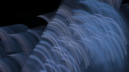 Fantasy chaotic colorful fractal pattern. Abstract fractal shapes. 3D rendering illustration background or wallpaper.の写真素材