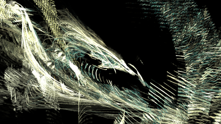 Fantasy chaotic colorful fractal pattern. Abstract fractal shapes. 3D rendering illustration background or wallpaper.の写真素材