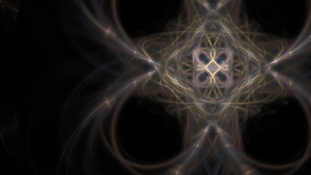 Fantasy chaotic colorful fractal pattern. Abstract fractal shapes. 3D rendering illustration background or wallpaper.の写真素材