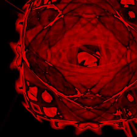 Fantasy chaotic colorful fractal pattern. Abstract fractal shapes. 3D rendering illustration background or wallpaper.の写真素材