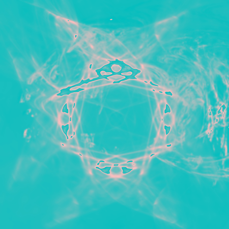 Fantasy chaotic colorful fractal pattern. Abstract fractal shapes. 3D rendering illustration background or wallpaper.の写真素材