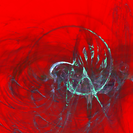 Fantasy chaotic colorful fractal pattern. Abstract fractal shapes. 3D rendering illustration background or wallpaper.の写真素材