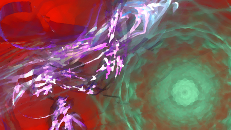 Fantasy chaotic colorful fractal pattern. Abstract fractal shapes. 3D rendering illustration background or wallpaper.の写真素材