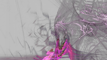 Fantasy chaotic colorful fractal pattern. Abstract fractal shapes. 3D rendering illustration background or wallpaper.の写真素材