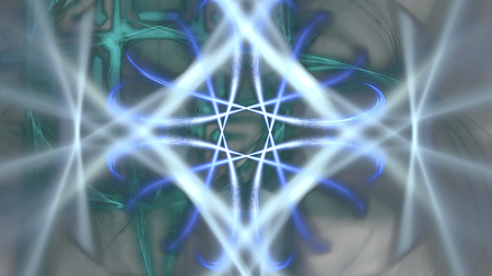 Fantasy chaotic colorful fractal pattern. Abstract fractal shapes. 3D rendering illustration background or wallpaper.の写真素材