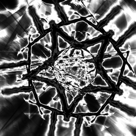 Fantasy chaotic colorful fractal pattern. Abstract fractal shapes. 3D rendering illustration background or wallpaper.の写真素材