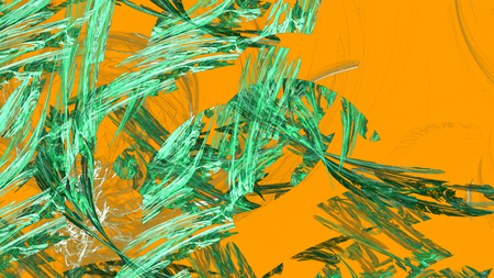 Fantasy chaotic colorful fractal pattern. Abstract fractal shapes. 3D rendering illustration background or wallpaper.の写真素材