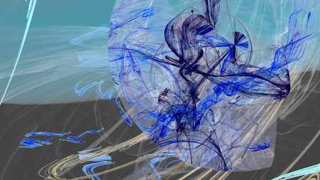 Fantasy chaotic colorful fractal pattern. Abstract fractal shapes. 3D rendering illustration background or wallpaper.の写真素材