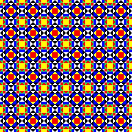 Colorful tiles patternのイラスト素材