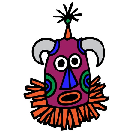 Tribal Maskのイラスト素材