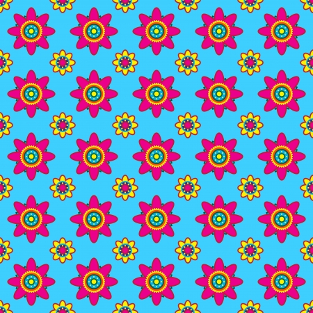Colorful Vector Floral Patternのイラスト素材