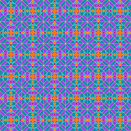 Ethnic Grid Patternのイラスト素材