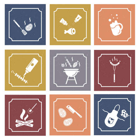 Grill and barbeque.のイラスト素材