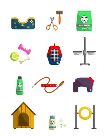 Dog care icons.のイラスト素材