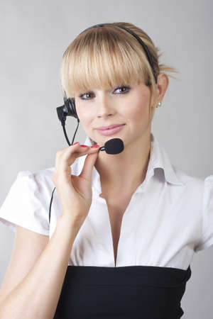 business beautiful girl - call center operatorの写真素材