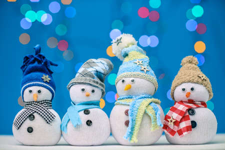 Snowman puppet for merry xmasの写真素材