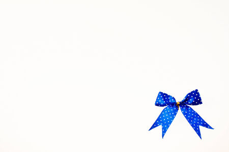 Color gift satin ribbon bow, isolated on whiteの写真素材