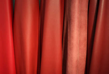 Red leathered backgroundの写真素材