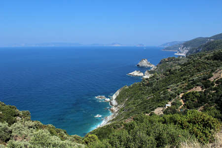 Sea view from the cliffの写真素材