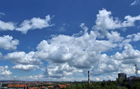 Panorama with cloudsの写真素材