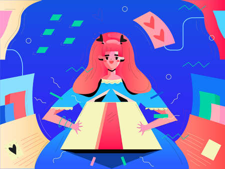 Girl with shopping bag