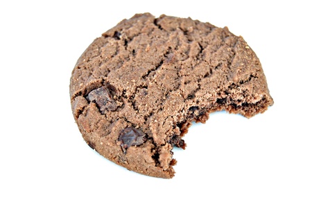 Cookie bite isolated on white backgroundの写真素材