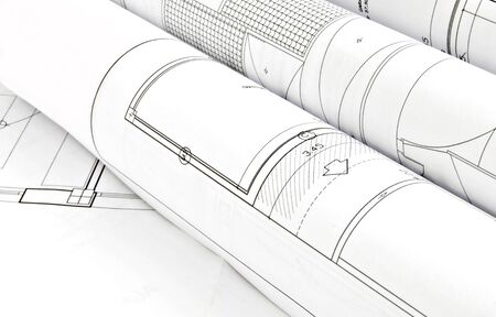 Several flat rolled alongside each other on open plan