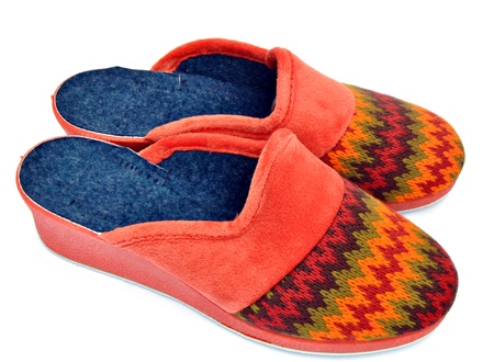 slippers at home, decorated with various colors surrounded by white background